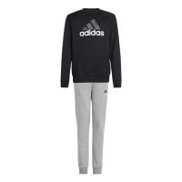 adidas Essentials Big Logo Fleece Joggingpak Kids Zwart Grijs Wit