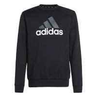 adidas Essentials Big Logo Fleece Joggingpak Kids Zwart Grijs Wit