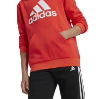 adidas Essentials Big Logo Hoodie Kids Rood Wit