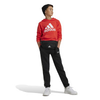 adidas Essentials Big Logo Hoodie Kids Rood Wit