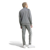 adidas Basic 3-Stripes Tricot Trainingspak Full-Zip Grijs Wit