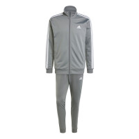 adidas Basic 3-Stripes Tricot Trainingspak Full-Zip Grijs Wit