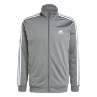 adidas Basic 3-Stripes Tricot Trainingspak Full-Zip Grijs Wit