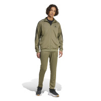 adidas Sportswear 3-Stripes Trainingspak Full-Zip Olijfgroen Zwart