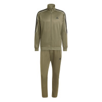 adidas Sportswear 3-Stripes Trainingspak Full-Zip Olijfgroen Zwart