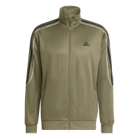 adidas Sportswear 3-Stripes Trainingspak Full-Zip Olijfgroen Zwart