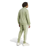 adidas Basic 3-Stripes Tricot Trainingspak Full-Zip Olijfgroen Wit