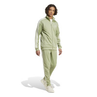 adidas Basic 3-Stripes Tricot Trainingspak Full-Zip Olijfgroen Wit