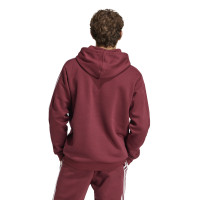 adidas Essentials Fleece Hoodie Joggingpak Bordeauxrood Wit