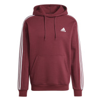 adidas Essentials Fleece Hoodie Bordeauxrood Wit