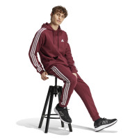 adidas Essentials Fleece Joggingbroek Bordeauxrood Wit