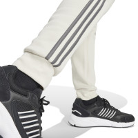 adidas Essentials Fleece Joggingbroek Wit Donkergrijs