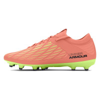 Under Armour Magnetico Select 4.0 Gras Voetbalschoenen (FG) Kids Oranje Groen