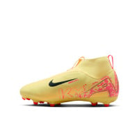 Nike Zoom Mercurial Superfly 10 Mbappé Academy Gras / Kunstgras Voetbalschoenen (MG) Kids Geel Roze Oranje