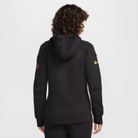 Nike FC Barcelona Tech Fleece Trainingspak 2024-2025 Dames Zwart Goud