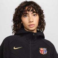 Nike FC Barcelona Tech Fleece Trainingspak 2024-2025 Dames Zwart Goud