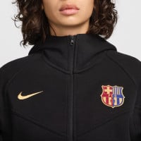 Nike FC Barcelona Tech Fleece Trainingspak 2024-2025 Dames Zwart Goud