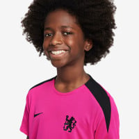 Nike Chelsea Strike Trainingsshirt 2024-2025 Kids Roze Zwart