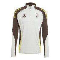 adidas Juventus Trainingstrui 1/4-Zip Europees 2024-2025 Grijs Bruin Geel