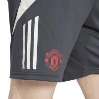 adidas Manchester United Trainingsset Europees 2024-2025 Donkergrijs Zwart Wit Rood