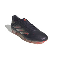 adidas Copa Pure 2 Pro Gras Voetbalschoenen (FG) Donkerpaars Zilver Roze