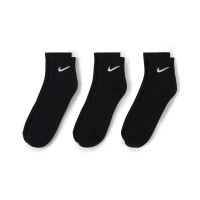 Nike Everyday Cushioned Sportsokken Halfhoog 3 Pack Zwart