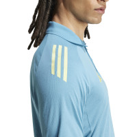 adidas Ajax Polo 2024-2025 Lichtblauw Blauw Geel