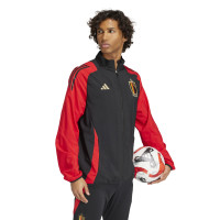 adidas België Presentatie Trainingsjack 2024-2026 Zwart Rood Goud