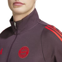 adidas Bayern München Trainingspak Full-Zip 2024-2025 Bordeauxrood Rood Wit