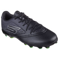 Skechers Razor 1.5 Gras Voetbalschoenen (FG) Kids Zwart Zilver Groen