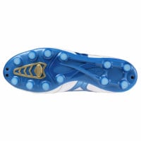 Mizuno Morelia II Pro Gras Voetbalschoenen (FG) Wit Blauw Goud