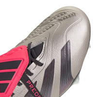 adidas Predator Elite FT IJzeren-Nop Voetbalschoenen (SG) Zilver Zwart Roze