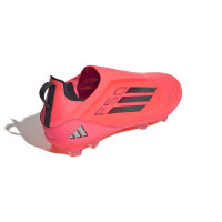 adidas F50 Pro Veterloze Gras Voetbalschoenen (FG) Kids Felrood Zwart Zilver