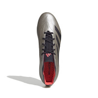 adidas Predator League Gras Voetbalschoenen (FG) Zilver Zwart Roze