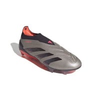 adidas Predator Elite Veterloze Gras Voetbalschoenen (FG) Zilver Zwart Roze