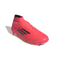 adidas F50 Elite Mid Gras Voetbalschoenen (FG) Felrood Zwart Zilver