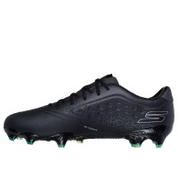 Skechers Razor 1.5 Academy Gras Voetbalschoenen (FG) Zwart Zilver Groen