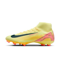 Nike Zoom Mercurial Superfly 10 Mbappé Academy Gras / Kunstgras Voetbalschoenen (MG) Geel Roze Oranje