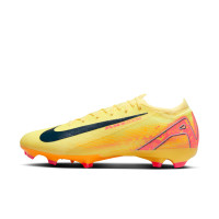 Nike Zoom Mercurial Vapor 16 Mbappé Pro Gras Voetbalschoenen (FG) Geel Roze Oranje