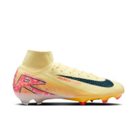 Nike Zoom Mercurial Superfly 10 Mbappé Elite Gras Voetbalschoenen (FG) Geel Roze Oranje