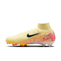 Nike Zoom Mercurial Superfly 10 Mbappé Elite Gras Voetbalschoenen (FG) Geel Roze Oranje