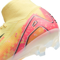 Nike Zoom Mercurial Superfly 10 Mbappé Elite Gras Voetbalschoenen (FG) Geel Roze Oranje