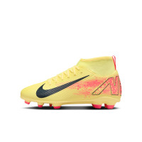 Nike Mercurial Superfly 10 Mbappé Club Gras / Kunstgras Voetbalschoenen (MG) Kids Geel Roze Oranje