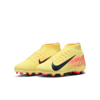 Nike Mercurial Superfly 10 Mbappé Club Gras / Kunstgras Voetbalschoenen (MG) Kids Geel Roze Oranje