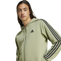 adidas Essentials Fleece Hoodie Joggingpak Olijfgroen Zwart