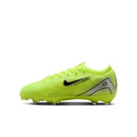 Nike Zoom Mercurial Vapor 16 Pro Gras Voetbalschoenen (FG) Kids Neongeel Zwart Zilver