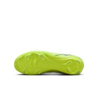 Nike Zoom Mercurial Vapor 16 Pro Gras Voetbalschoenen (FG) Kids Neongeel Zwart Zilver