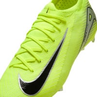 Nike Zoom Mercurial Vapor 16 Pro Gras Voetbalschoenen (FG) Kids Neongeel Zwart Zilver