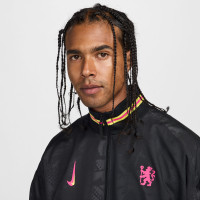 Nike Chelsea Anthem Trainingsjack 2024-2025 Zwart Geel Roze