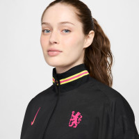 Nike Chelsea Anthem Trainingsjack 2024-2025 Dames Zwart Geel Roze